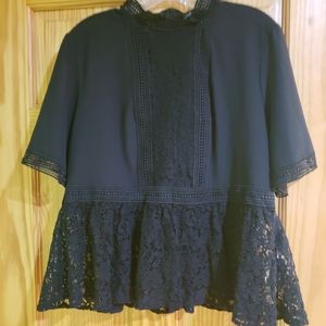NWOT Zara Semi-lace top